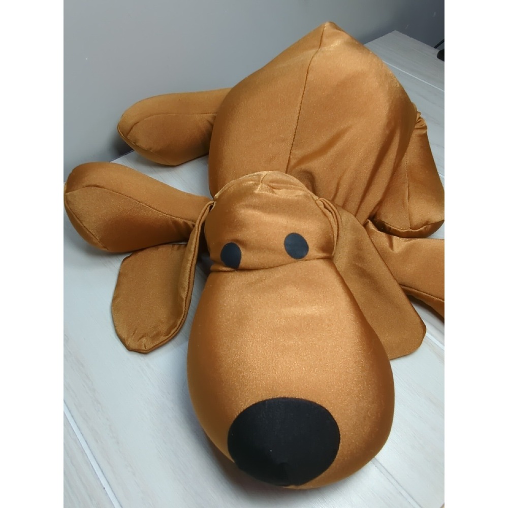 Brentwood Moshi microbead nylon spandex Brown Dog Pillow Plush USED READ
